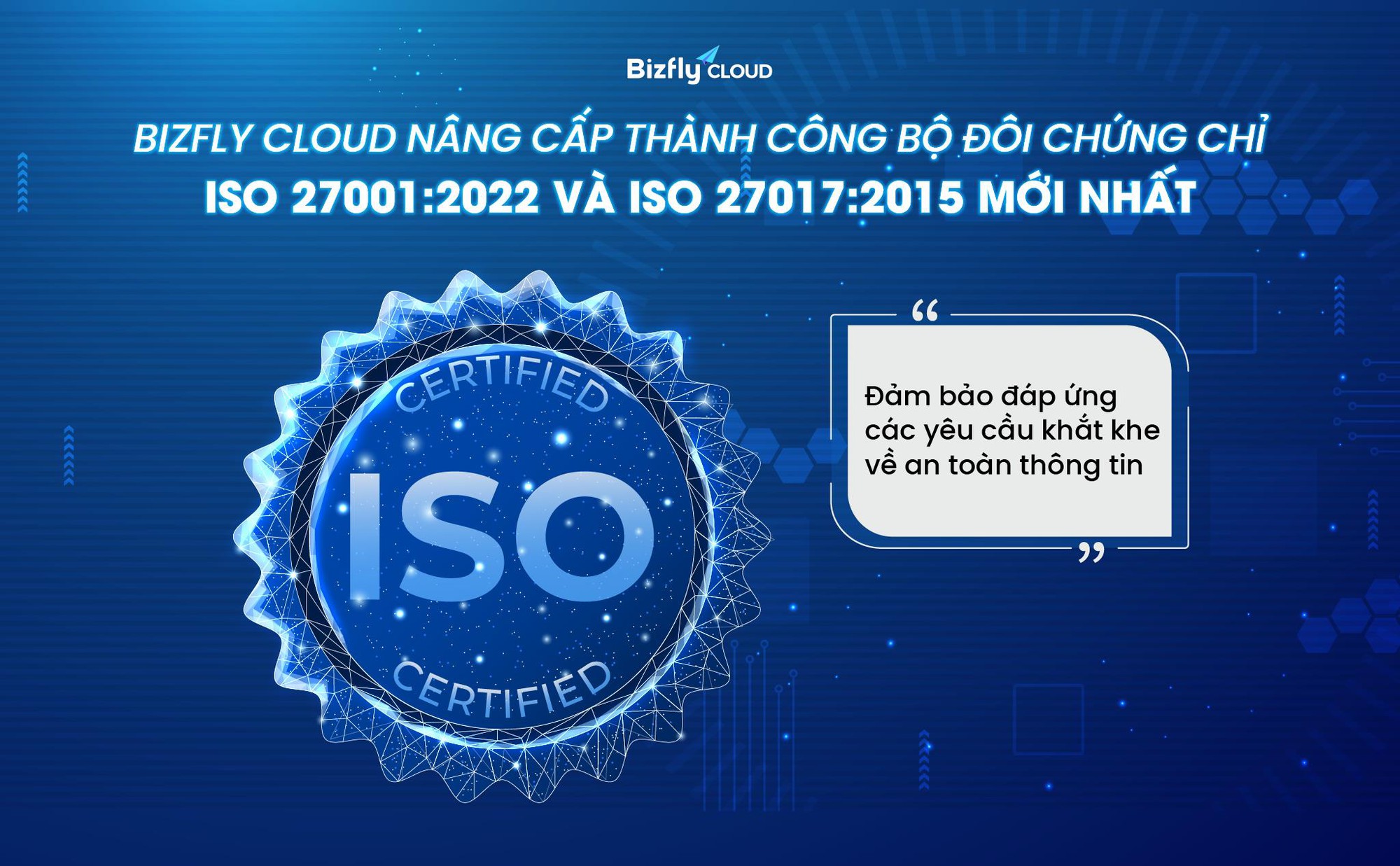 Nâng cấp hai chứng chỉ ISO 27001:2022 và ISO 27017:2015 Chứng chỉ ISO nâng cấp thành công